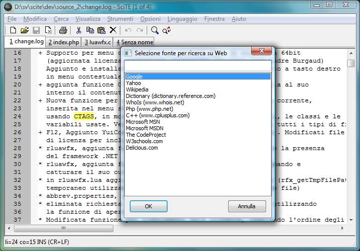 Ricerca PHP