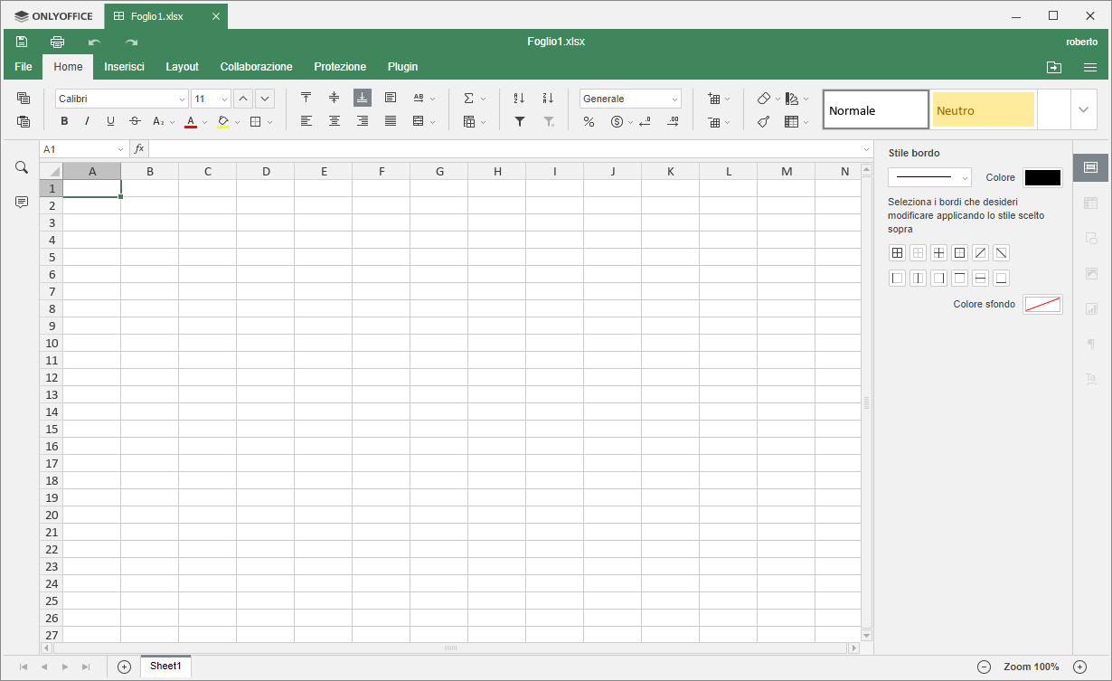 OnlyOffice Foglio Elettronico